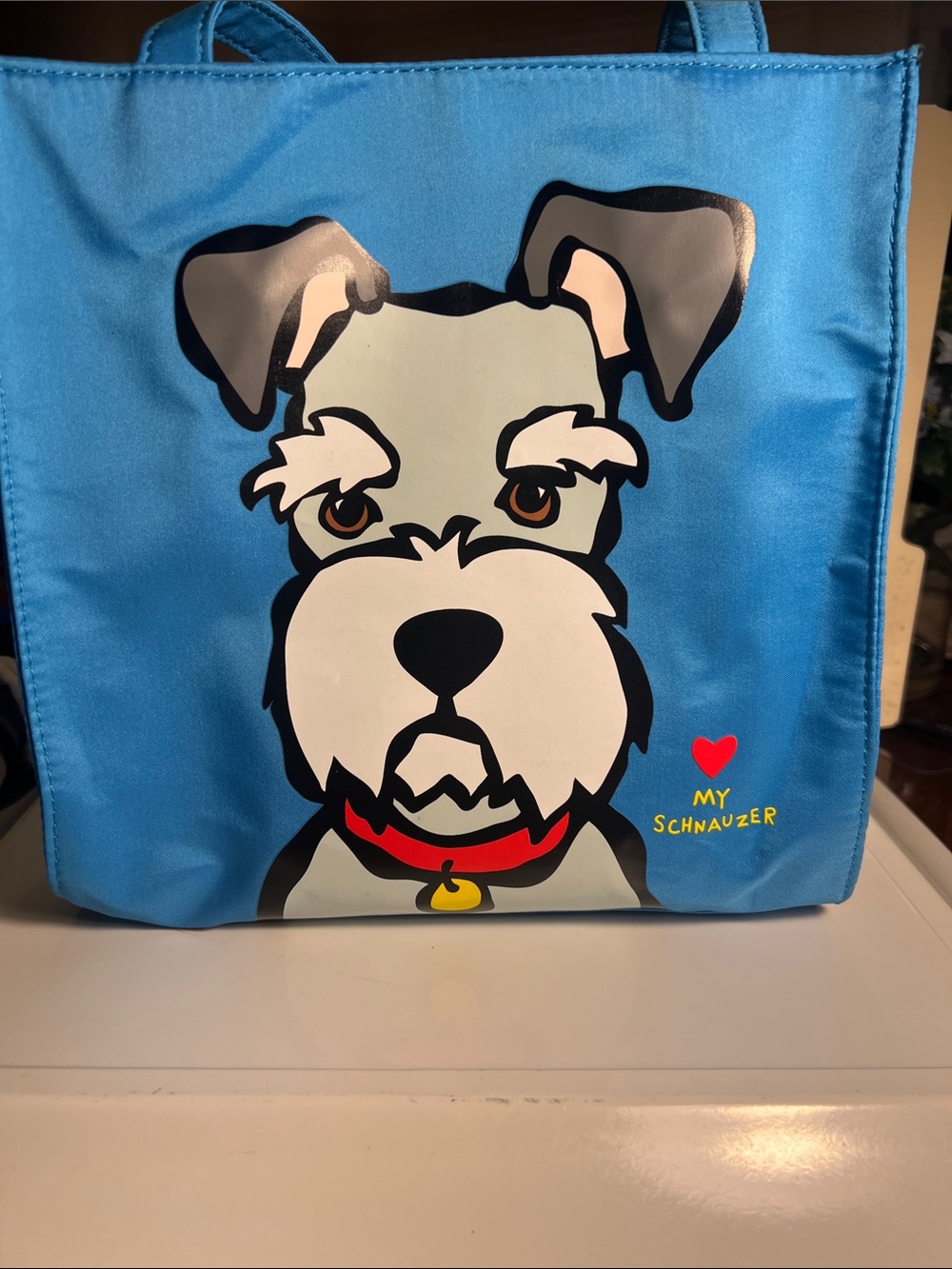 Marc Tetro My Schnauzer Blue Tote Bag NWT  MT-SCH03-LT